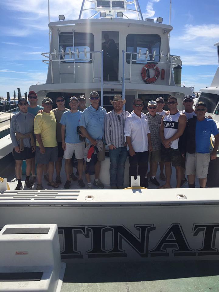 Group of men on a fishing charter