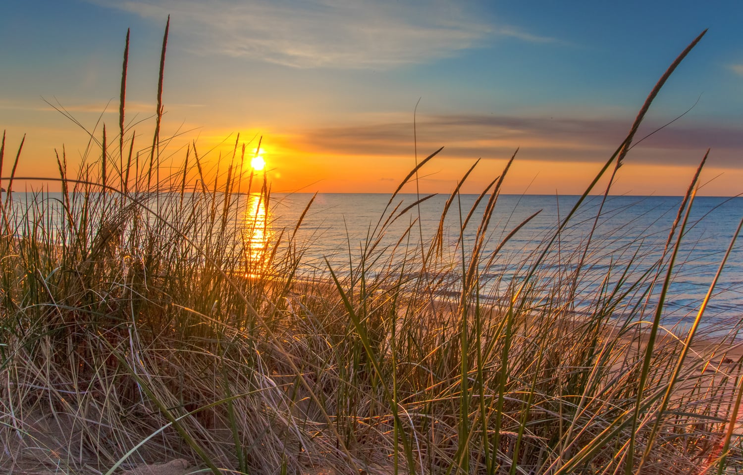 sunset over one of 30A's Coastal Dune Lakes