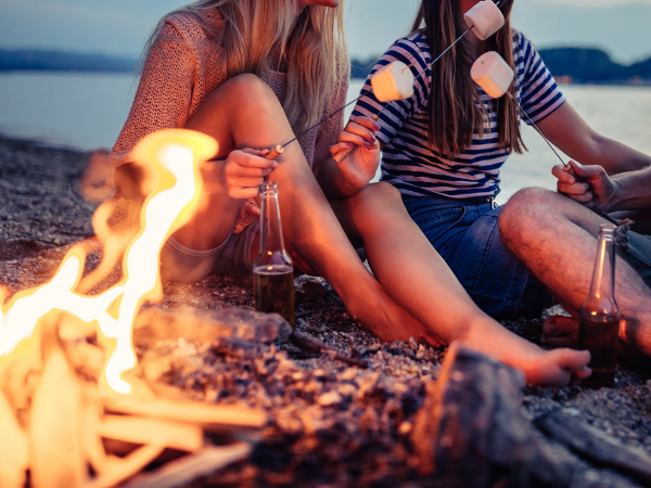 beach bonfire