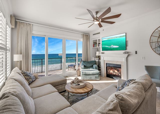 living room of one of our 30a vacation rentals