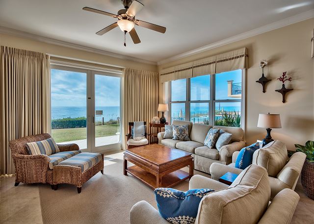 See the sunrise and sunset from the living room of Adagio A105 - a corner condo with lots of light. Upscale furnishings that you have grown accustomed to with your friend at the beach's condos!