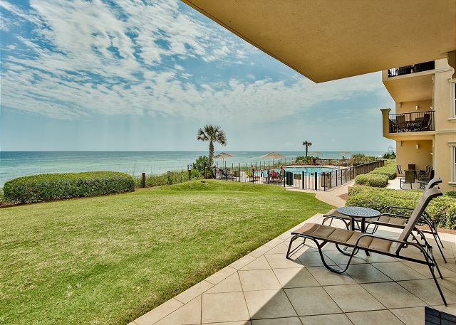 pool and beach view from condo